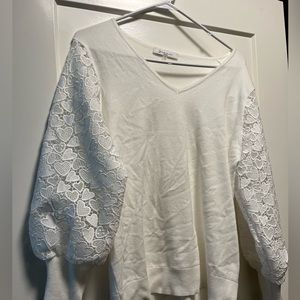 Heart sleeve sweater